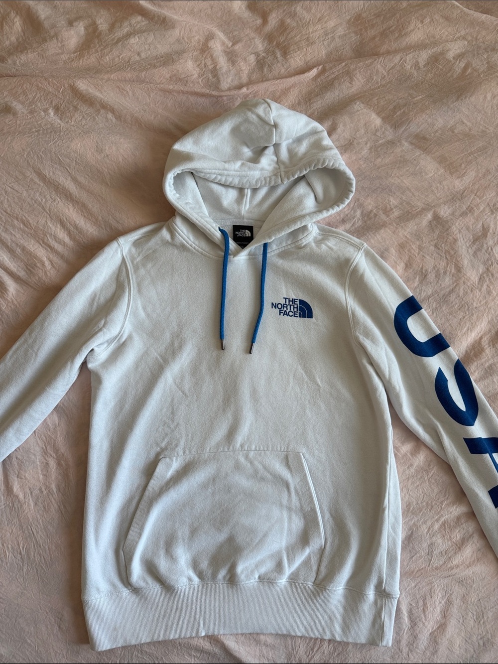 The North Face International Collection USA Flag Graphic Pullover Hoodie White S